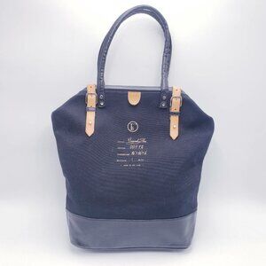 Fleabags Canvas and Leather Tote Bag Neutral Black